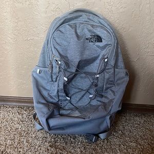 Light gray The North Face Jester backpack.